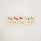 "Pretty Pretty Ponies" - Custom Name Labels in Pastels by Shiny Penny Studio - Front