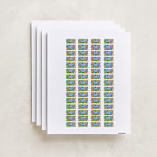"Building Blocks" - Custom Name Labels in Brights by Michelle Taylor - Full Sheet