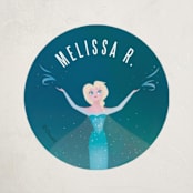"Disney Elsa's Magic" - Custom Name Labels in Frost by Lori Wemple - Front