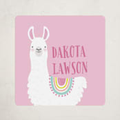 "Llama Fun" - Custom Name Labels in Candy by Karidy Walker - Front