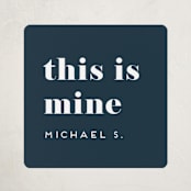 "We Do This Every Year" - Custom Name Labels in Navy by Amy Payne - Front