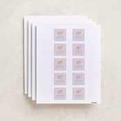 "Artsy" - Custom Name Labels in Lilac by Annie Holmquist - Full Sheet