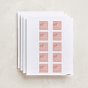 "Love From" - Custom Name Labels in Strawberry by Kim Dietrich Elam - Full Sheet