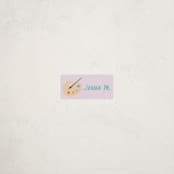"Artsy" - Custom Name Labels in Lilac by Annie Holmquist - Front