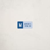 "Bold Initial" - Custom Name Labels in Royal by Jessica Ogden - Front