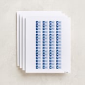 "Bold Initial" - Custom Name Labels in Royal by Jessica Ogden - Full Sheet