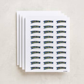 "All Star Pennant" - Custom Name Labels in Banana by Shiny Penny Studio - Full Sheet
