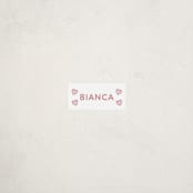 "Little Sweetheart" - Custom Name Labels in Strawberry by Angela Garrick - Front