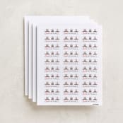 "Ballet Feet" - Custom Name Labels in Think Pink by Shiny Penny Studio - Full Sheet