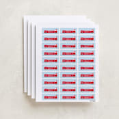 "Fire Engine Name" - Custom Name Labels in Clear Sky by Dea and Bean - Full Sheet