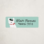 "Frenchie" - Custom Name Labels in Mint by Susan Asbill - Front