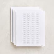 "One" - Custom Name Labels in Carnation by Carrie ONeal - Full Sheet