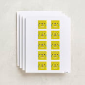 "Kitty" - Custom Name Labels in Lemon by Lori Wemple - Full Sheet
