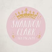 "Royal Highness" - Custom Name Labels in Candy by Shiny Penny Studio - Front