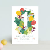 "Colorful Cactus Party" - Children's Birthday Party Invitations in Grass by Shannon Chen of Four Wet Feet Studio - Front