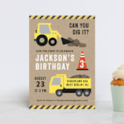 "party zone" - Children's Birthday Party Invitations in Kraft by Annie Holmquist - Front