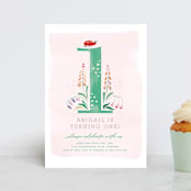 "Number One Bug" - Children's Birthday Party Invitations in Jade by Eve Schultz - Front