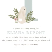 "petit lapin" - Children's Birthday Party Invitations in Frost by Angela Garrick - Detail