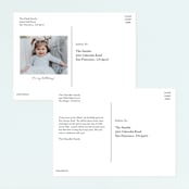 "Princess Carriage" - Children's Birthday Party Invitations in Cherry Blossom by Erin Niehenke - Back of Card Options