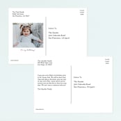 "Rock on" - Children's Birthday Party Invitations in Robin's Egg by Rebecca Bowen - Back of Card Options