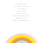 "Little Rainbow" - Children's Birthday Party Invitations in Apricot by Baumbirdy - Detail