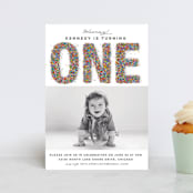 "sprinkles" - Children's Birthday Party Invitations in Vanilla by Jessie Steury - Front