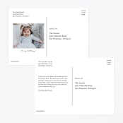 "Big Script" - Children's Birthday Party Invitations in Blush by Genna Blackburn - Back of Card Options