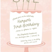 "Frosting" - Children's Birthday Party Invitations in Cotton Candy by Sarah Brown - Detail
