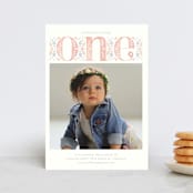 "BIG ONE" - Children's Birthday Party Invitations in Candy by Ana de Sousa - Front