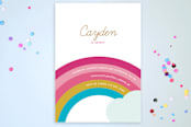 "Over the Rainbow" - Children's Birthday Party Invitations in May by kelli hall - Front