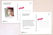 "Confetti Fun" - Children's Birthday Party Invitations in Hot Pink by Pretty Girl Designs - Back of Card Options