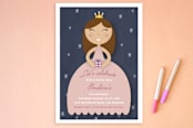 "Royal Ball" - Children's Birthday Party Invitations in Cindy by Giselle Zimmerman - Front