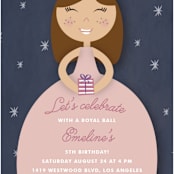 "Royal Ball" - Children's Birthday Party Invitations in Cindy by Giselle Zimmerman - Detail