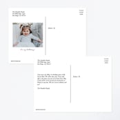 "Fairytale Princess" - Children's Birthday Party Invitations in Rose by Karidy Walker - Back of Card Options