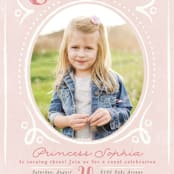 "Fairytale Princess" - Children's Birthday Party Invitations in Rose by Karidy Walker - Detail