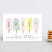 "sweet fun in the sun" - Children's Birthday Party Invitations in Rainbow by Karidy Walker - Front