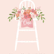 "Freshly cut flowers" - Children's Birthday Party Invitations in Carnation by Jennifer Wick - Detail
