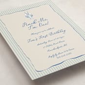 "easide Serenade" - Children's Birthday Party Invitations in Marine by Lucrecia Caporale - Detail
