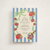 "Petit Pomodoro" - Children's Birthday Party Invitations in Lime by Jackie Crawford - Front
