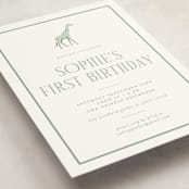 "Safari" - Children's Birthday Party Invitations in Palm by Jenna Holcomb - Detail