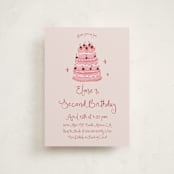 "vintage wedding cake" - Children's Birthday Party Invitations in Blush by Cass Loh - Front