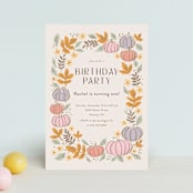 "pastel pampkins" - Children's Birthday Party Invitations in Pudding by Cass Loh - Front