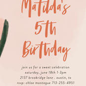 "Watermelon" - Children's Birthday Party Invitations in Punch by Morgan Kendall - Detail