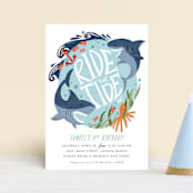 "Ride the Tide" - Children's Birthday Party Invitations in Pool by Joanna Griffin - Front