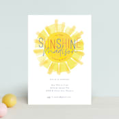 "Little Sunshine" - Children's Birthday Party Invitations in Marshmallow by Rebecca Durflinger - Front