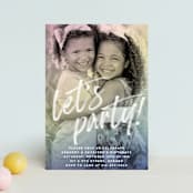"Rainbow Photo" - Children's Birthday Party Invitations in Sherbet by Jessie Steury - Front