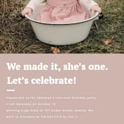 "Made it" - Children's Birthday Party Invitations in Blush by Adelyn T. - Detail