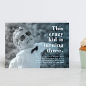 "This Kid" - Children's Birthday Party Invitations in Ocean by Corinne Malesic - Front