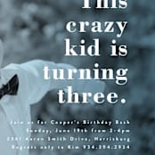 "This Kid" - Children's Birthday Party Invitations in Ocean by Corinne Malesic - Detail