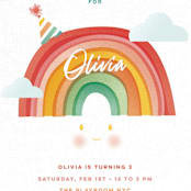"Little Rainbow" - Children's Birthday Party Invitations in Rainbow by fatfatin - Detail